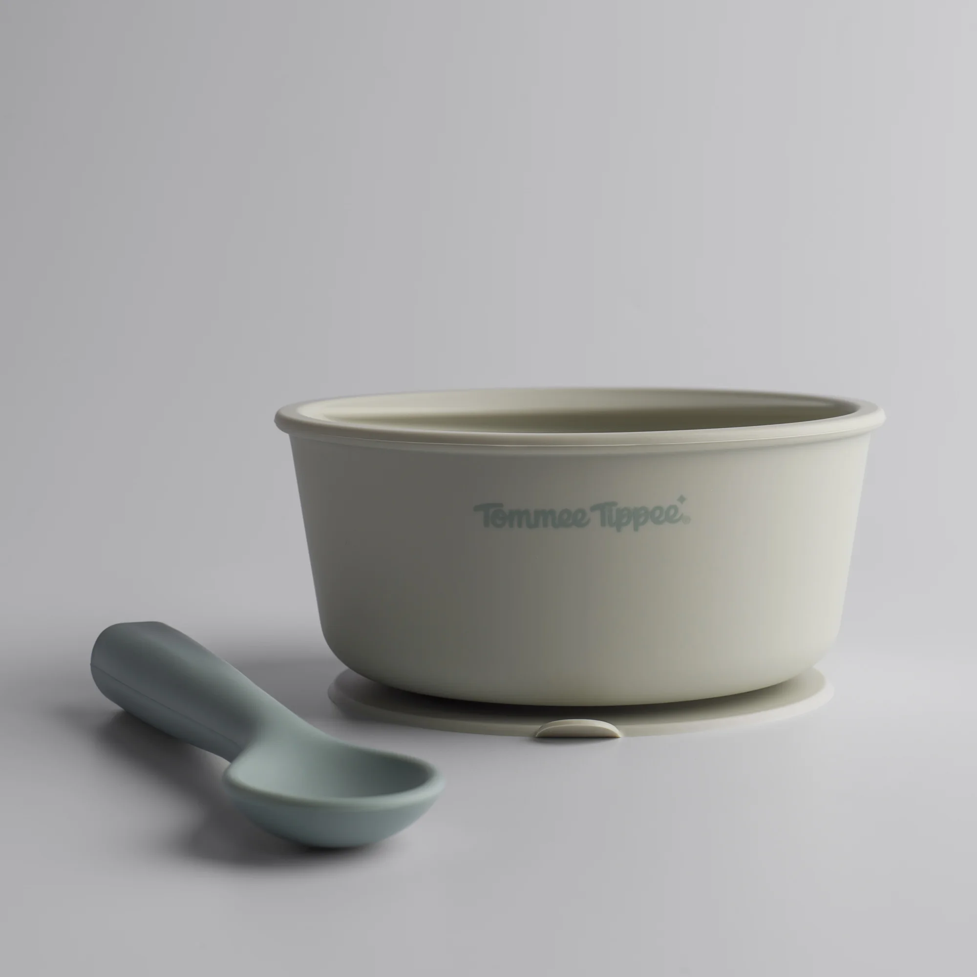 Tommee Tippee Silikón. miska s prísavkou a lyžičkou zelená 1 ks