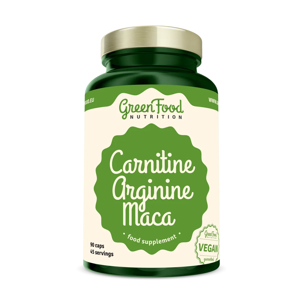 GreenFood Nutrition Carnitine Arginine Maca 90cps 1×90 cps, výživový doplnok