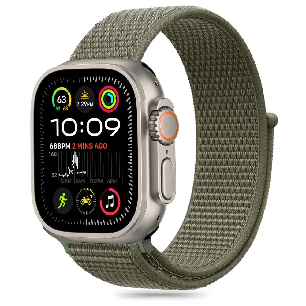 Tech-Protect Nylon remienok na Apple Watch 44/45/46/49mm, cargo khaki