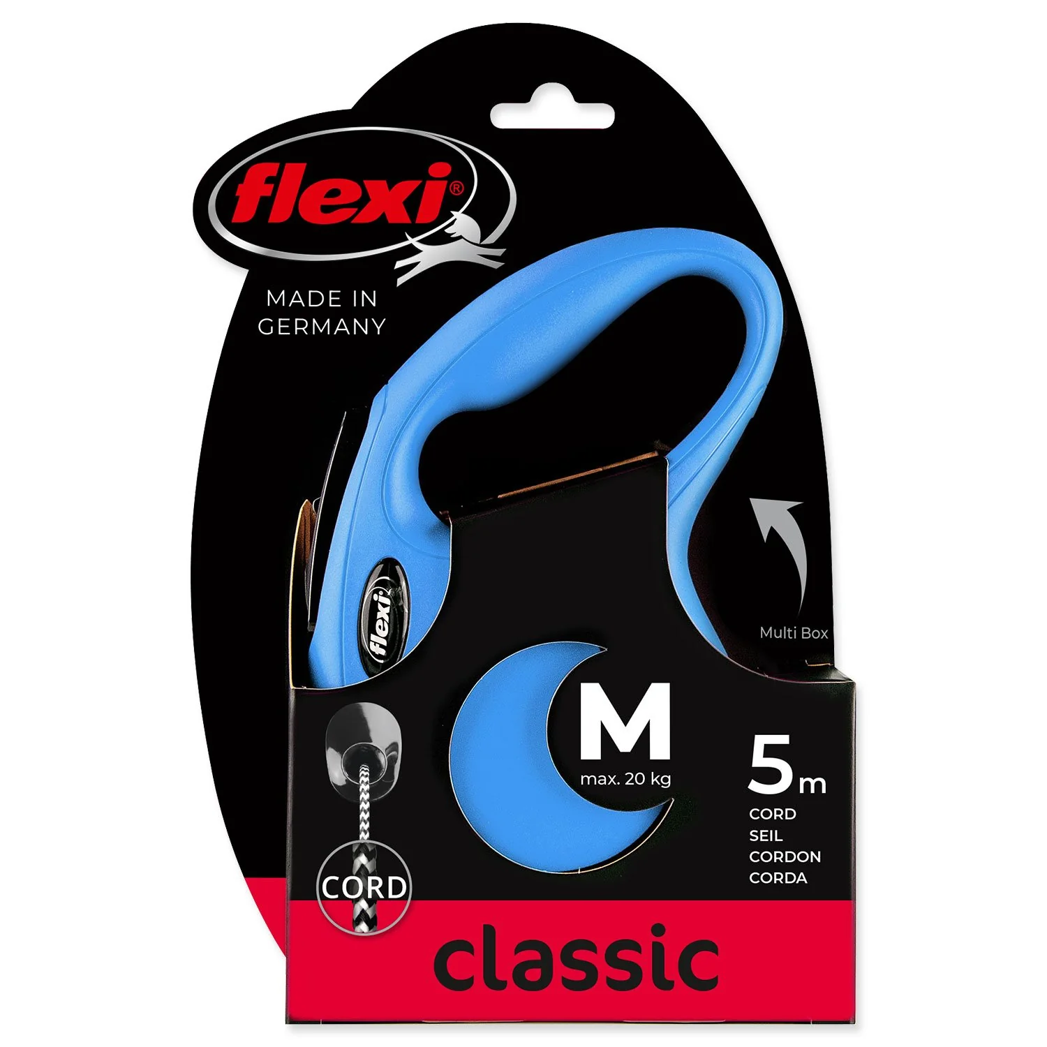 flexi New Classic lanko M 5m do 20kg modré