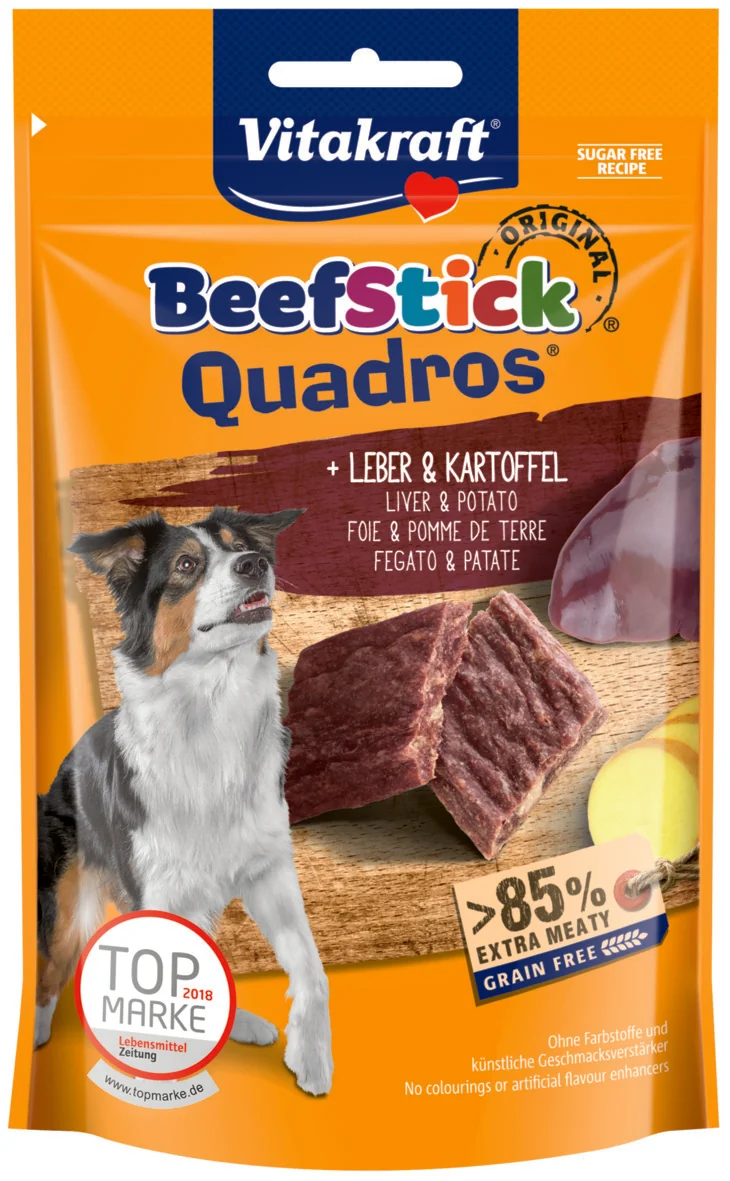 Vitakraft Beef Stick Quadros pečeň a zemiaky 70 g
