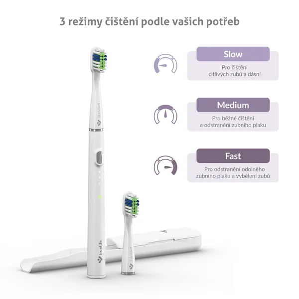 TrueLife SonicBrush Slim20 White "Poškodený obal" 1×1 ks, sonická kefka, produkt s poškodeným obalom