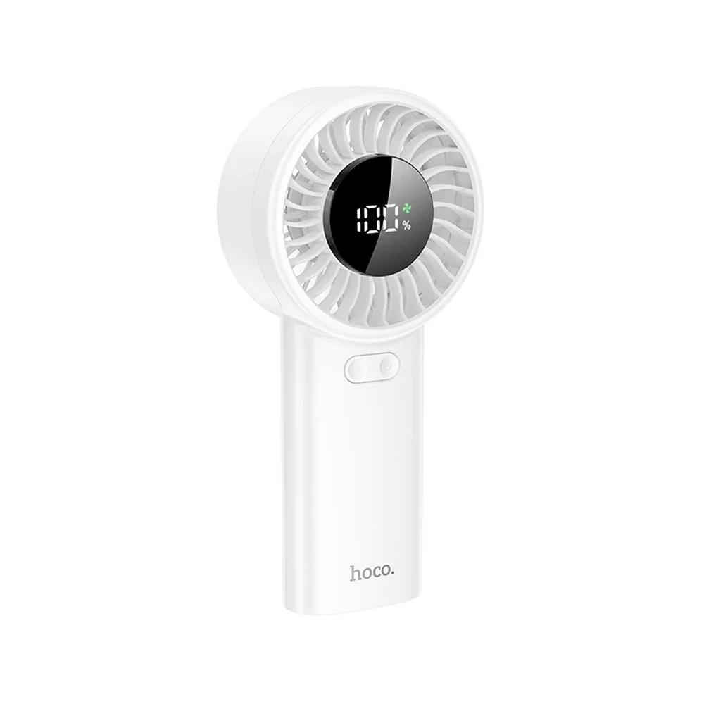 Výkonný prenosný ventilátor s displejom, biely