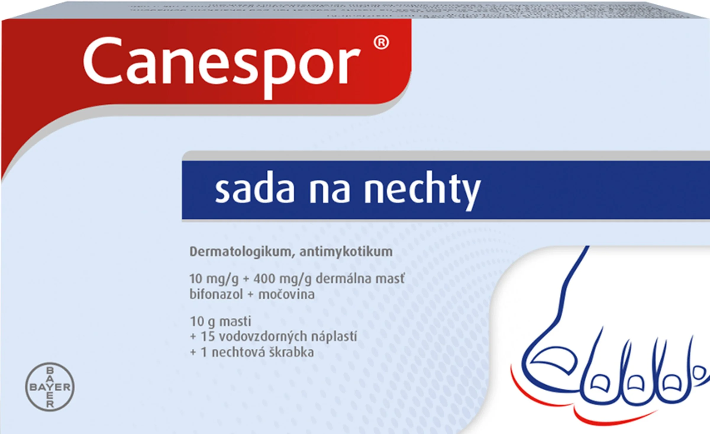 Canespor sada na nechty 1×10 g, 1×15 ks, liek