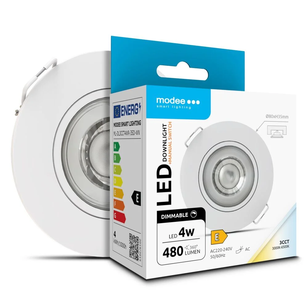 Modee LED bodové svetlo podhľadové 4W biele 480 lumenov