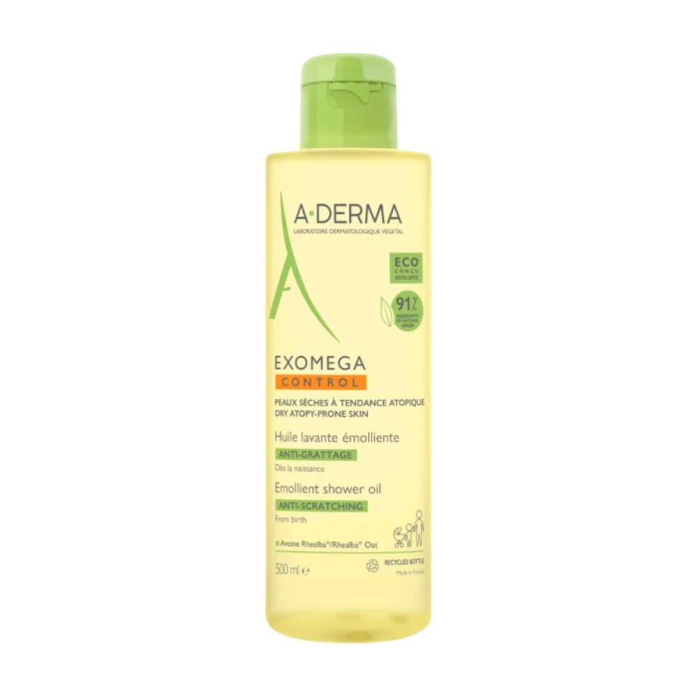 A-DERMA Exomega Control Zvláčňujúci umývací olej 1×500 ml, sprchovací olej