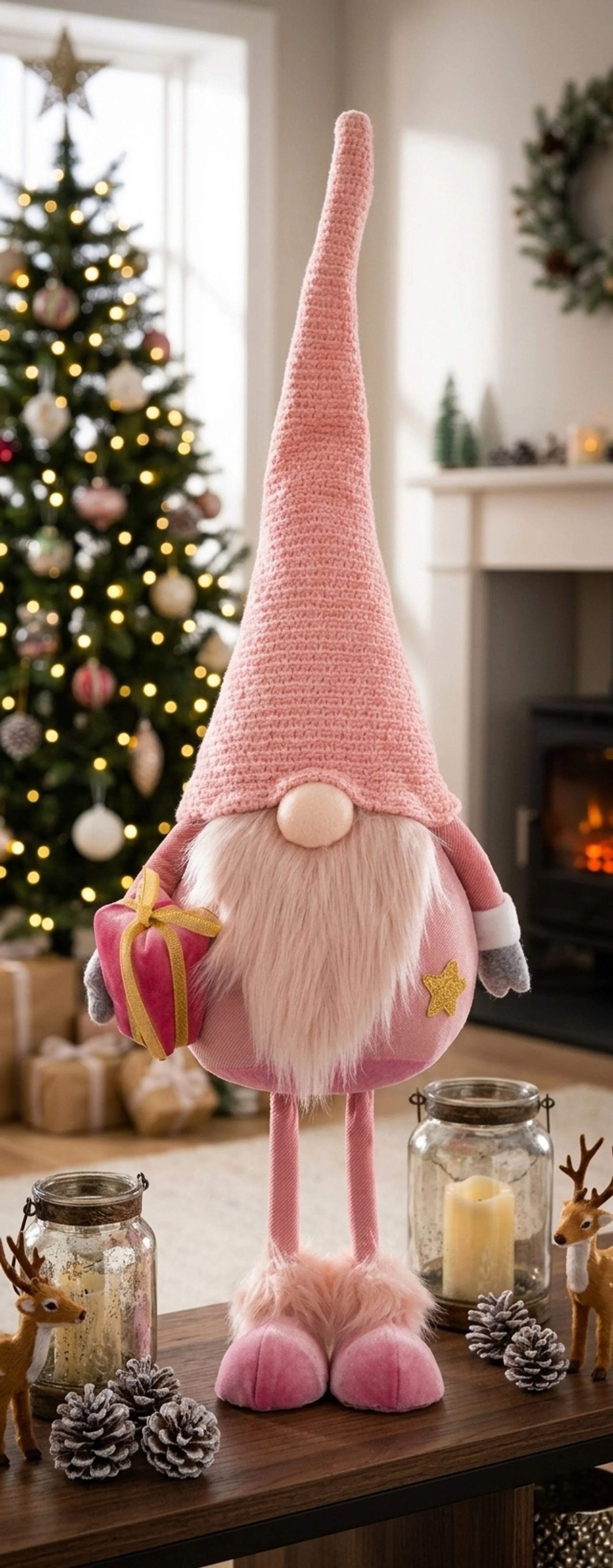 MagicHome vianočný škriatok, 1 ks 56 cm