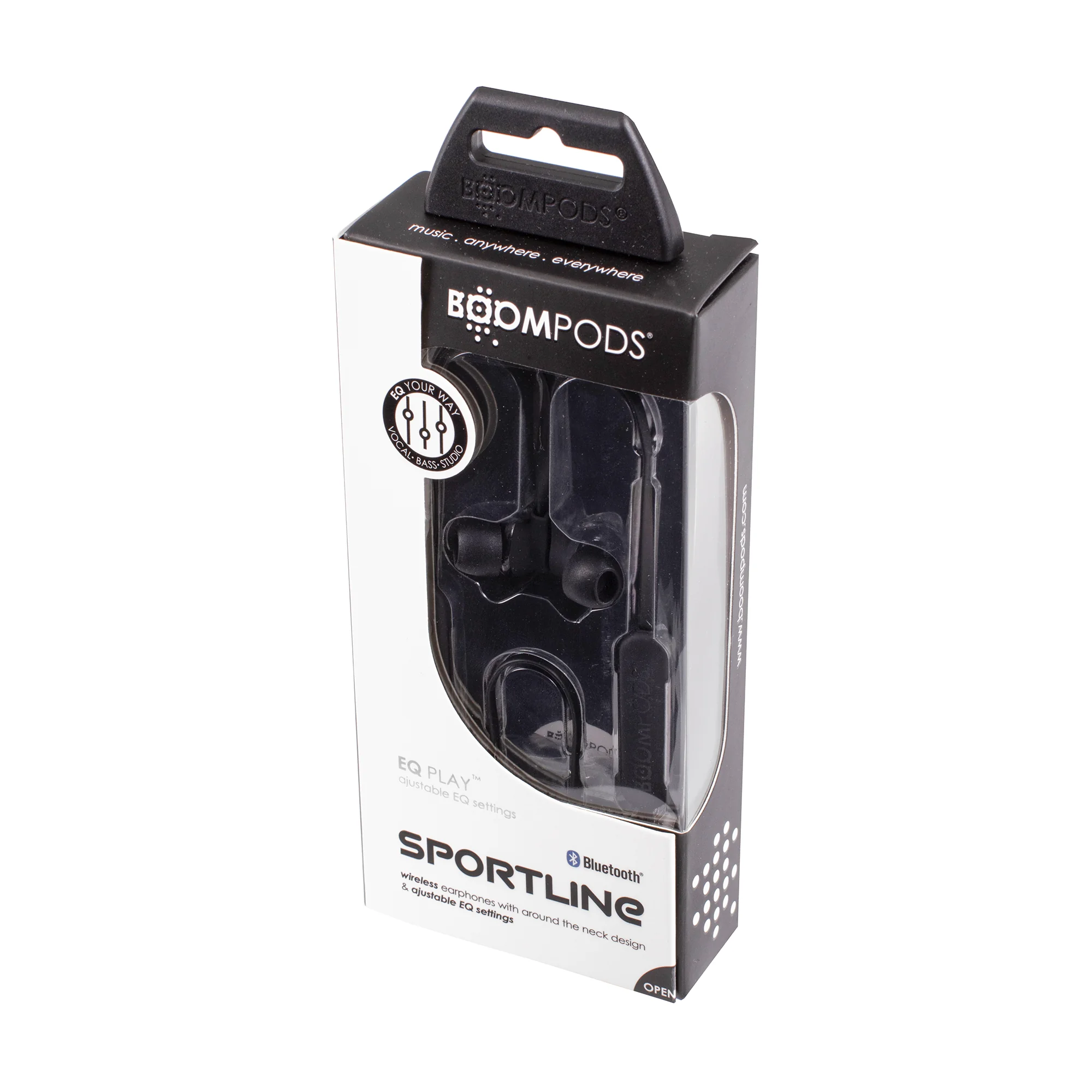 BOOMPODS sportline bezdrôtové slúchadlá čierne