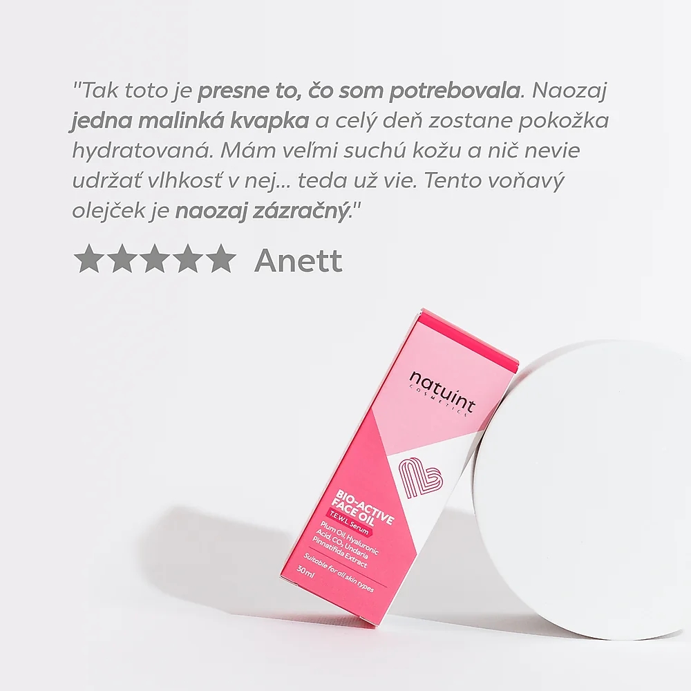 Natuint cosmetics - Bioaktívne olejové sérum Bio-Active Face Oil Serum