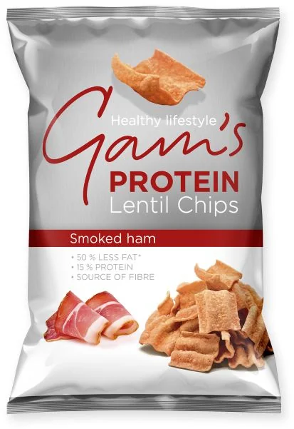 Gam's Proteín Lentil Chips Údená Šunka 65 g