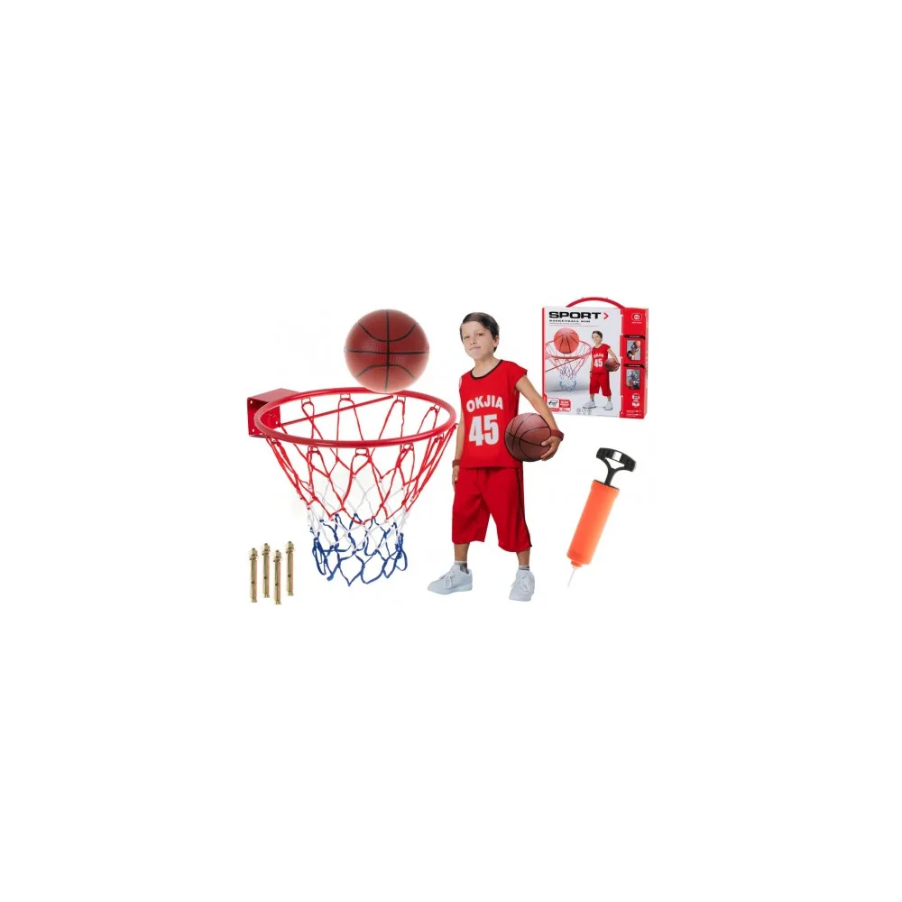 Basketbalová obruč so sieťkou a loptou BASKETBALL RIM 45cm
