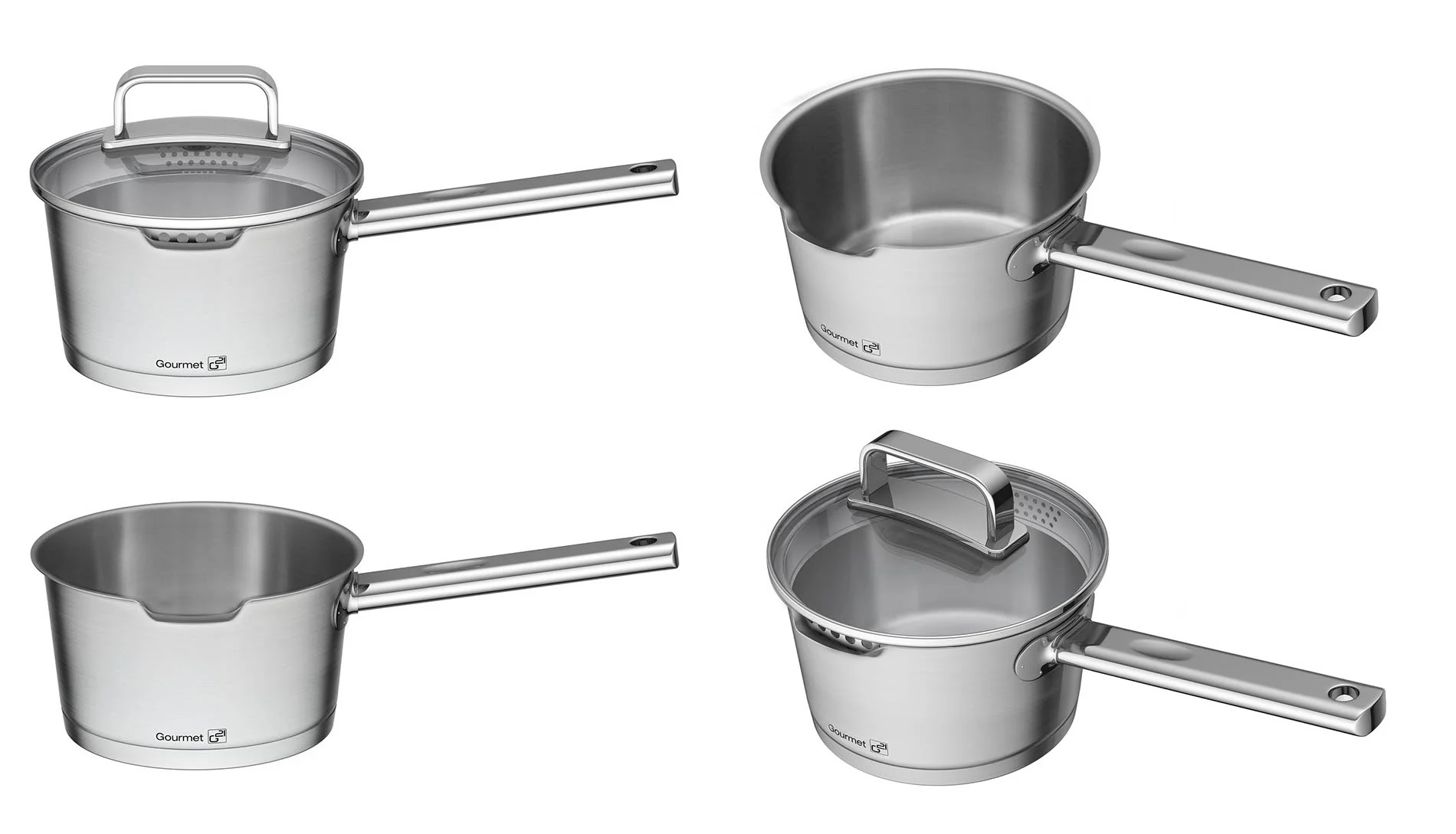 G21 Sada riadu Gourmet Magic s cedidlom, 9 dielov, nerez Gourmet Magic s cedidlom, 9 dielov, nerez G21-001N
