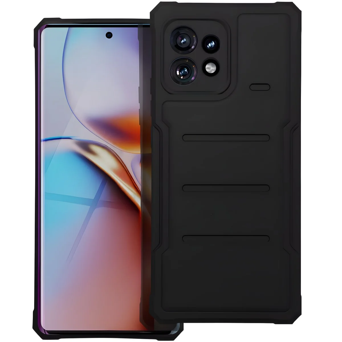 Odolné puzdro Heavy Duty pre Motorola Moto G53 5G - Čierna