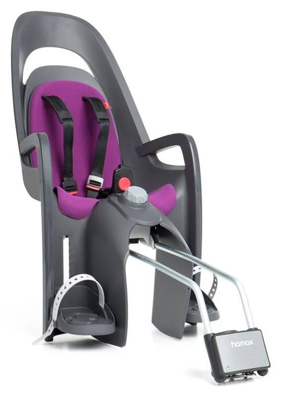 HAMAX Cyklosedačka Caress Grey/Dark Grey/Purple 1×1 ks