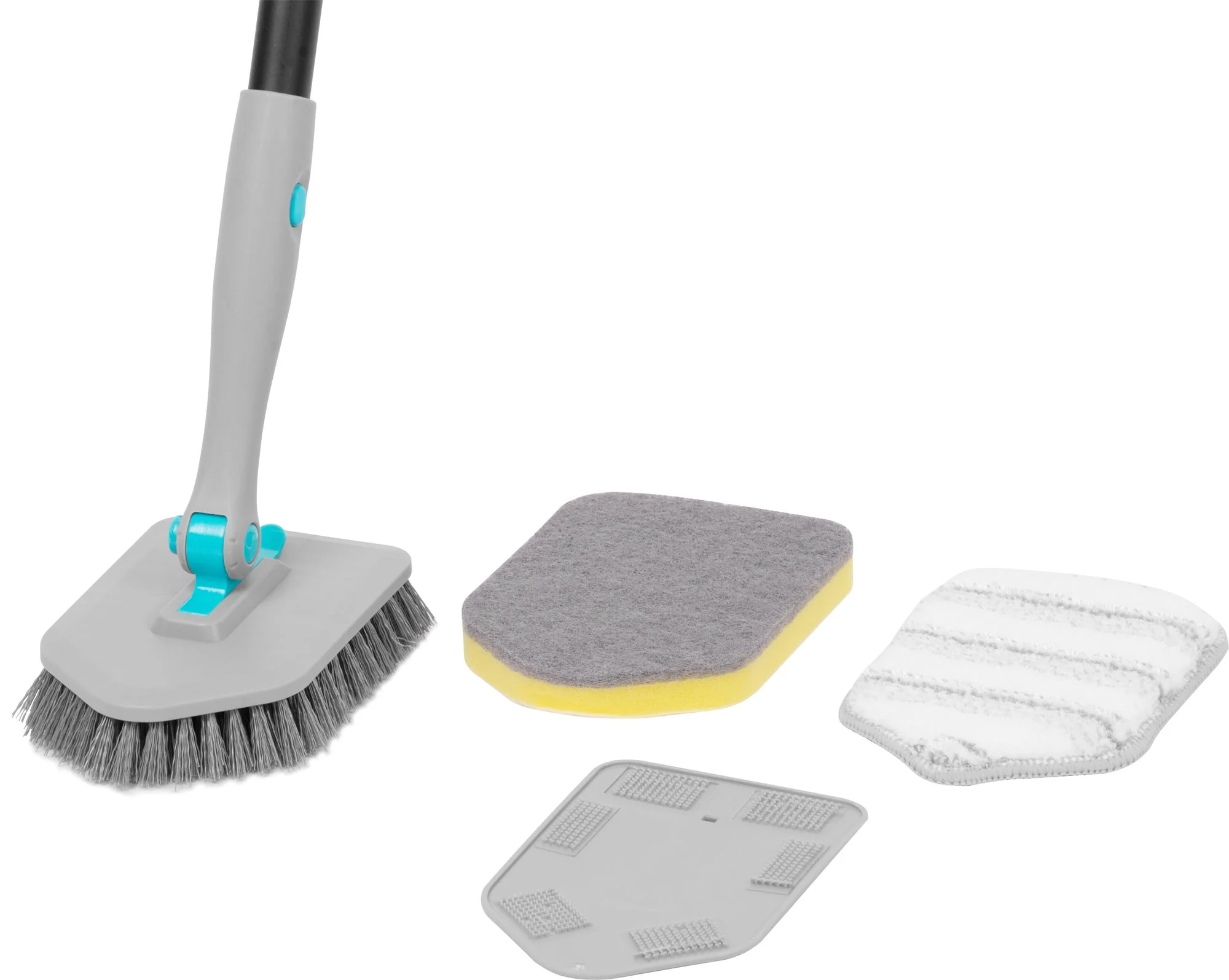 Strend Pro multifunkčná čistiaca kefa 3 v 1, 1 ks Na dlažbu a sklo, teleskopická násada 124,5 cm