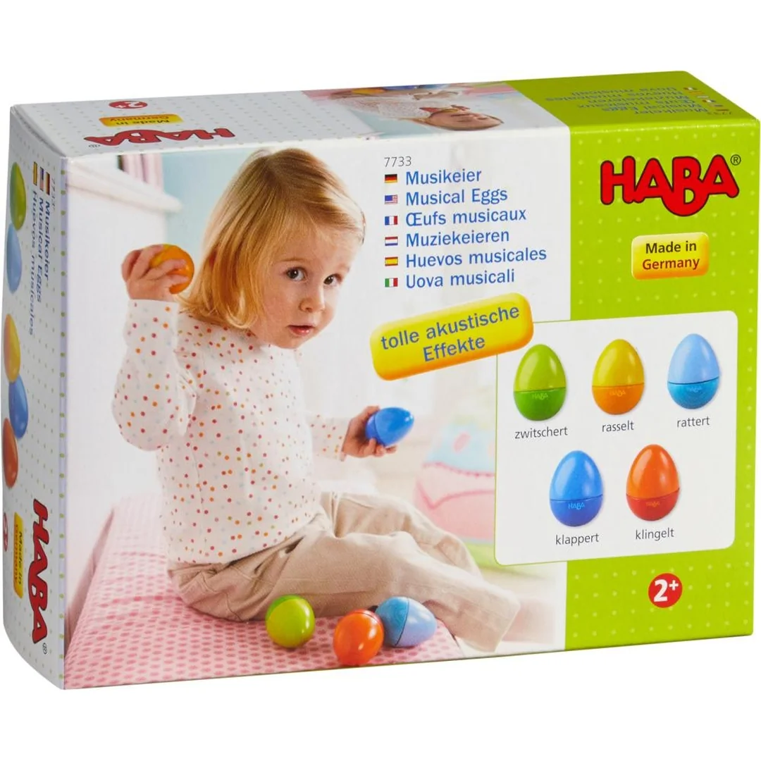 Drevená hudobná hračka Vajíčka