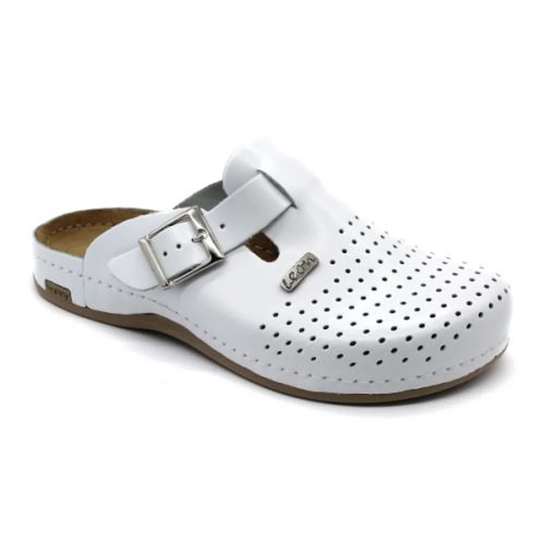 Leon 700 Pánska celokožená zdravotná obuv 45 - 29,5cm, biela, 2,5 cm