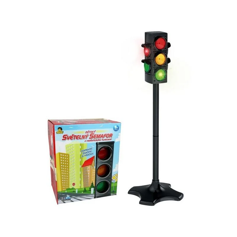 MADE - Semafor na batérie s realistickými funkciami 72 cm