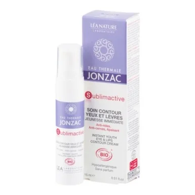 JONZAC Sublimactive KRÉM NA OKOLIE OČÍ A PIER BIO prípravok proti starnutiu pleti 1×15 ml, krém proti starnutiu