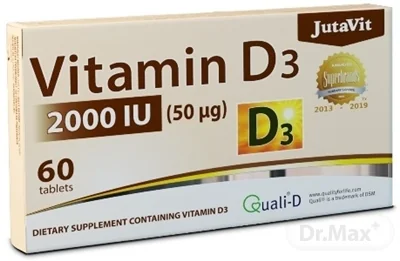 JutaVit Vitamín D3 2000 IU 1×60 tbl, doplnok výživy