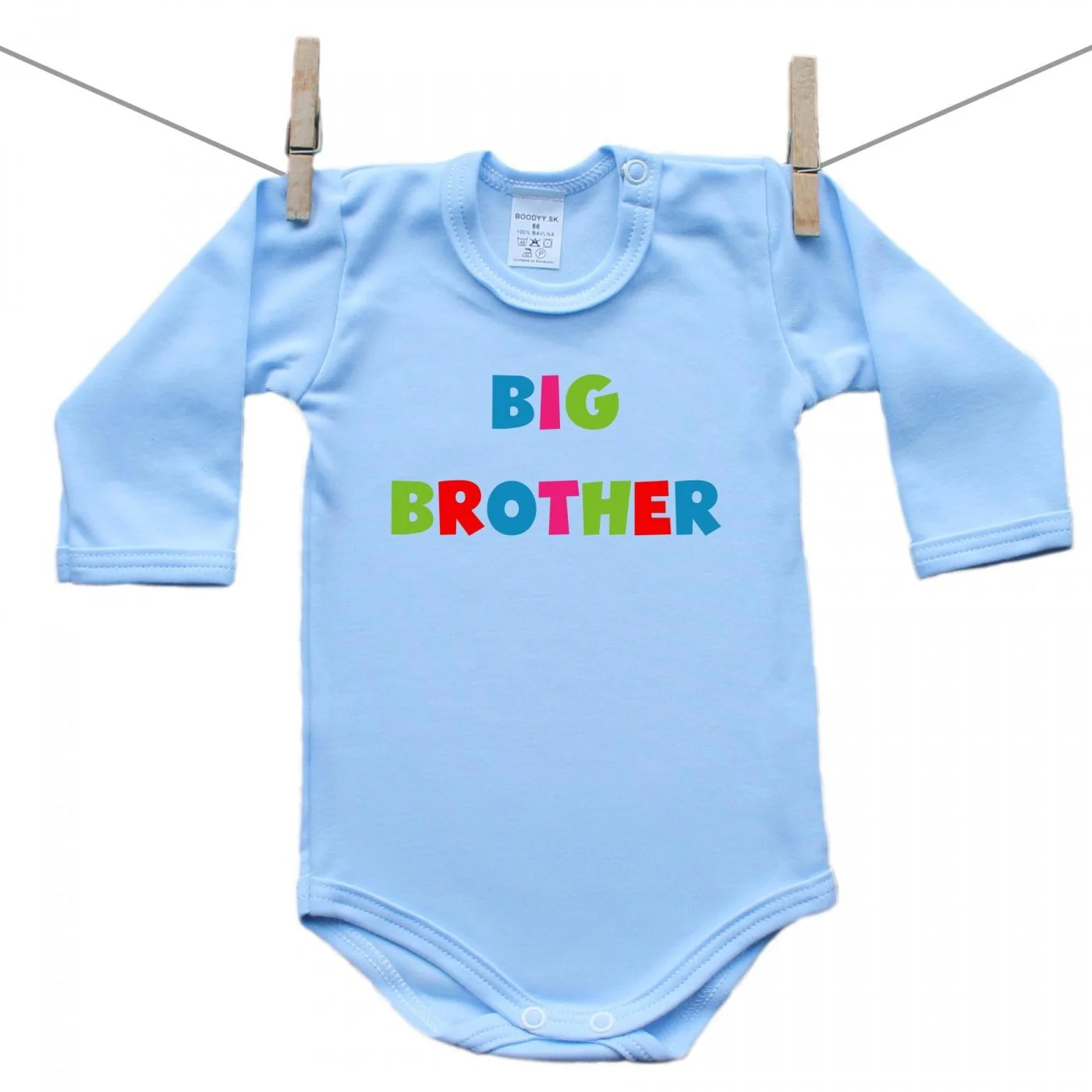 Boodyy Modré body s dlhým rukávom Big brother Veľkosť: 56