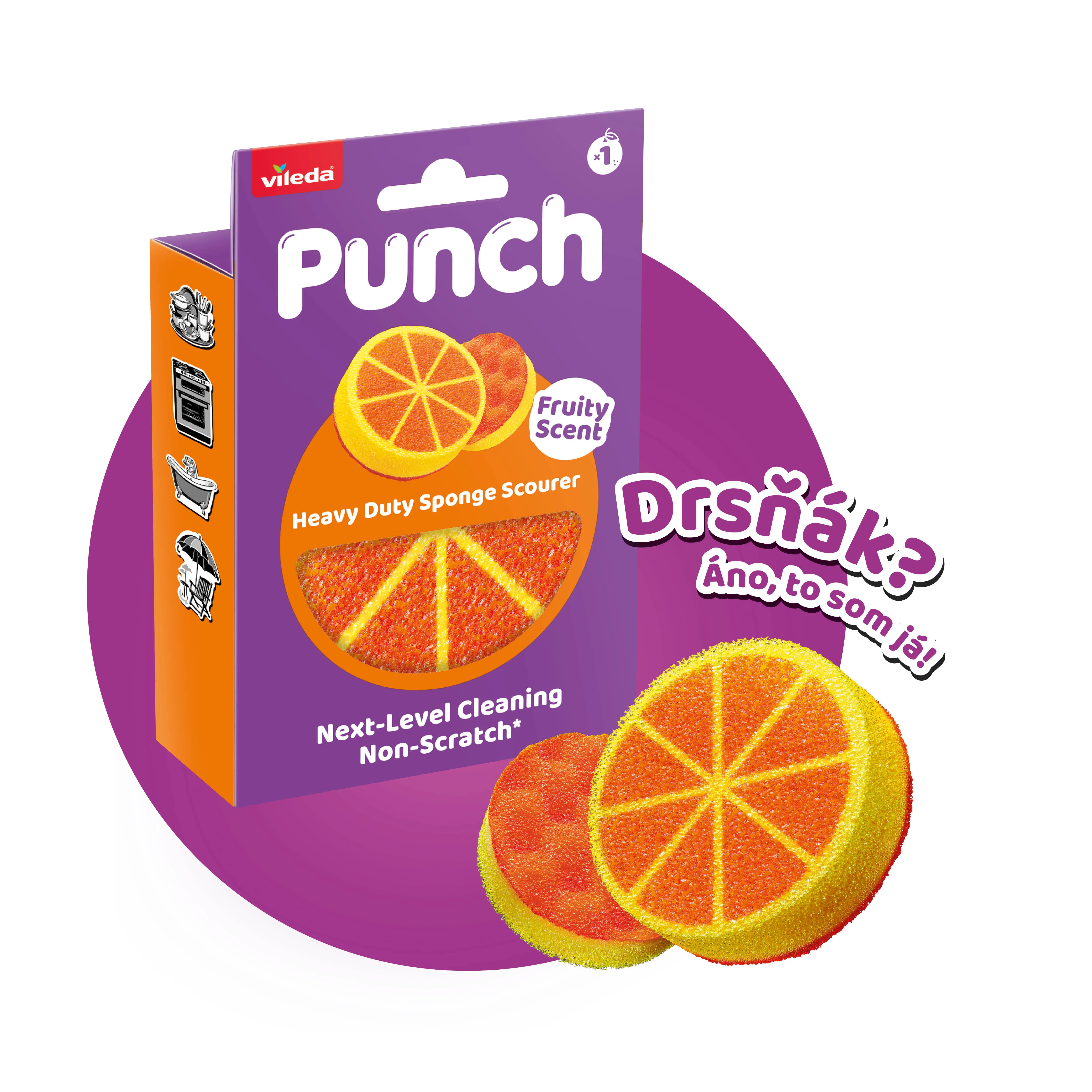 Vileda Punch orange hubka 1 ks