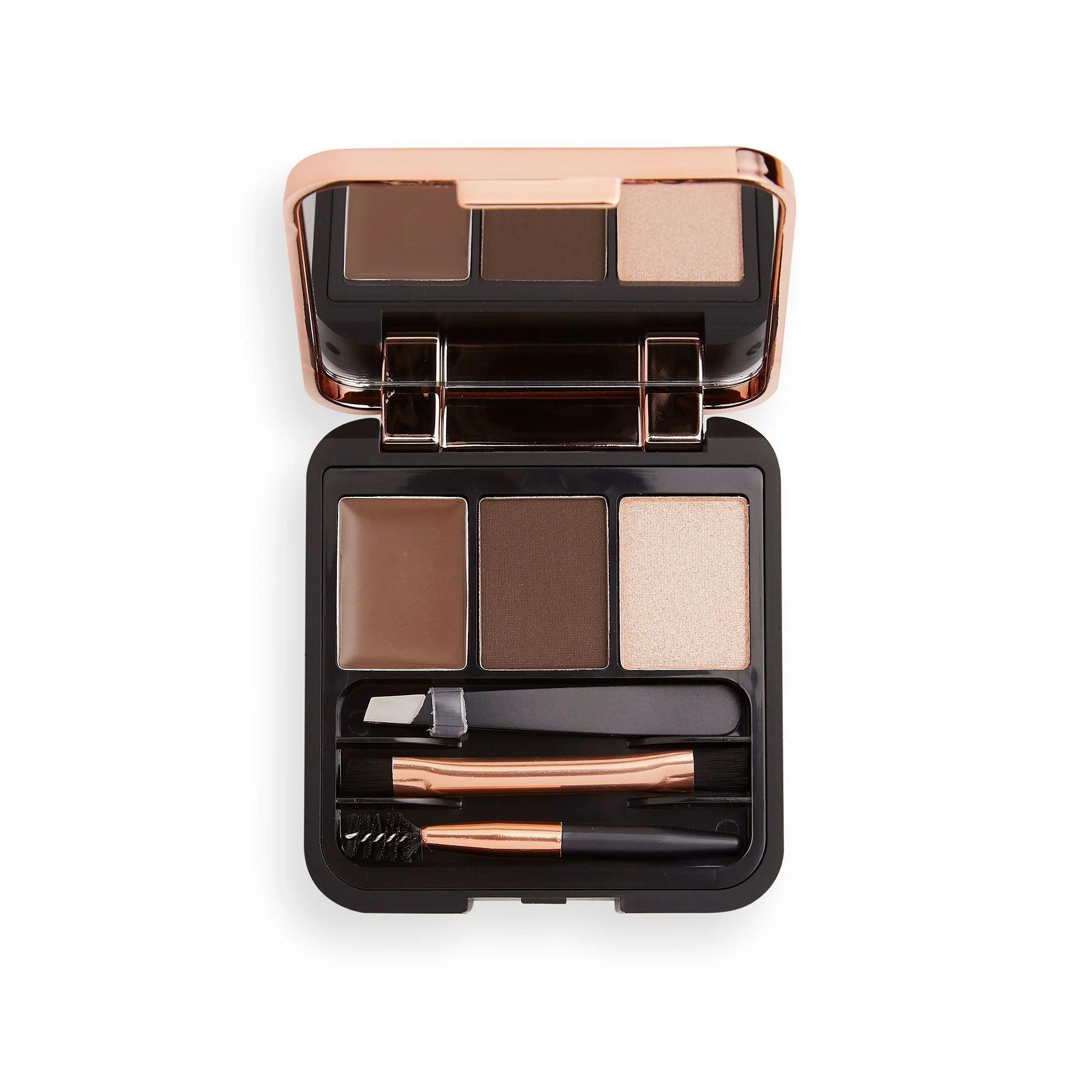 Revolution Brow Sculpt Kit Dark súprava na úpravu obočia 1×1 ks, mini paletka