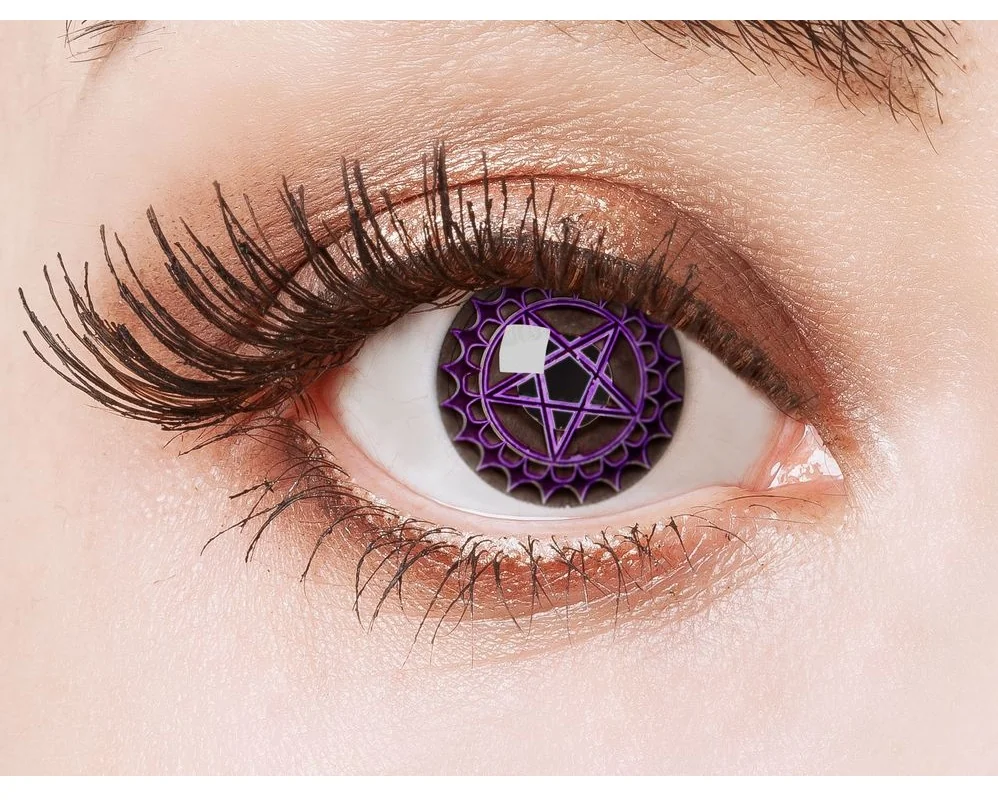 Farebné šošovky Pentagram fialovo-čierne