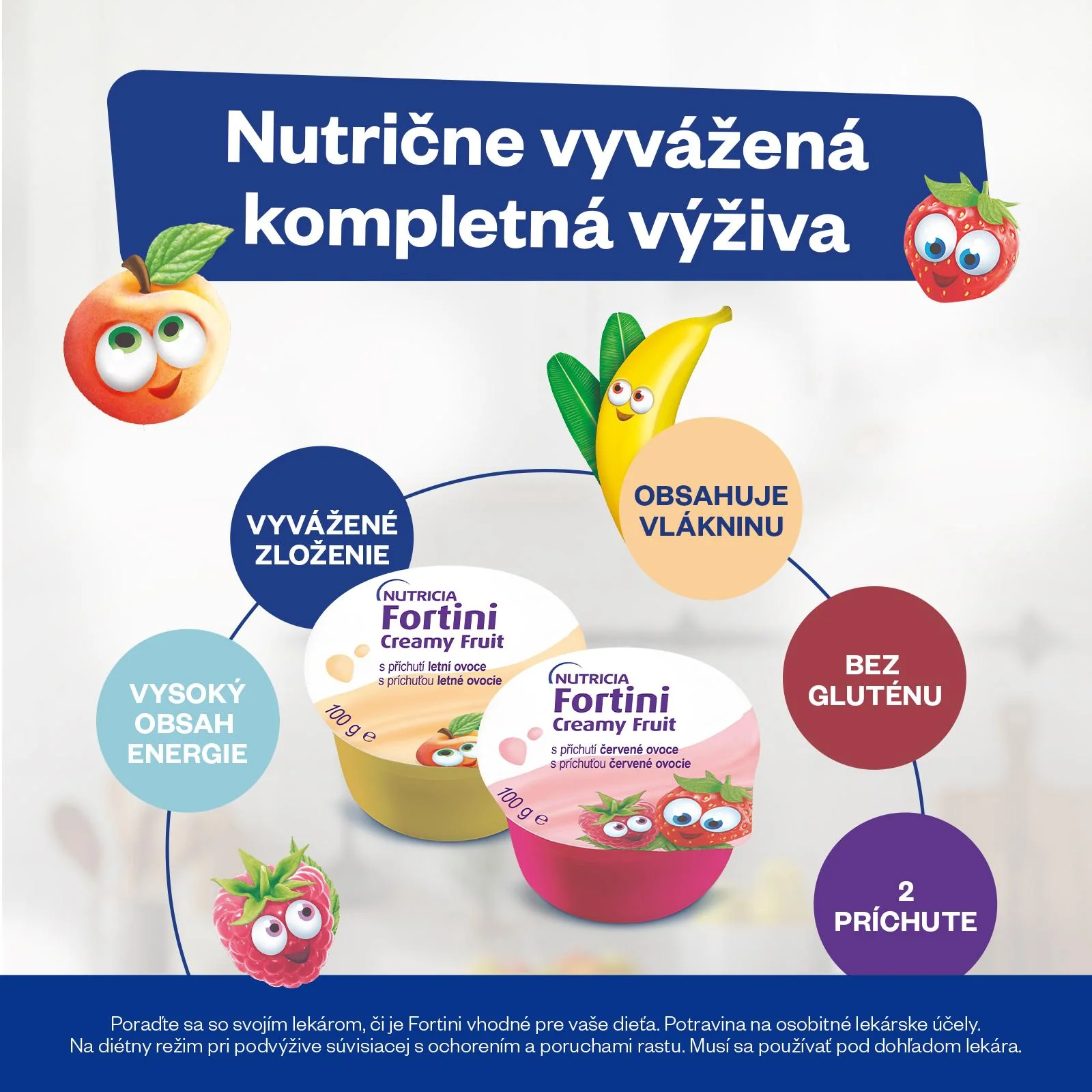 Fortini Creamy Fruit Multi Fibre letné ovocie 400 g