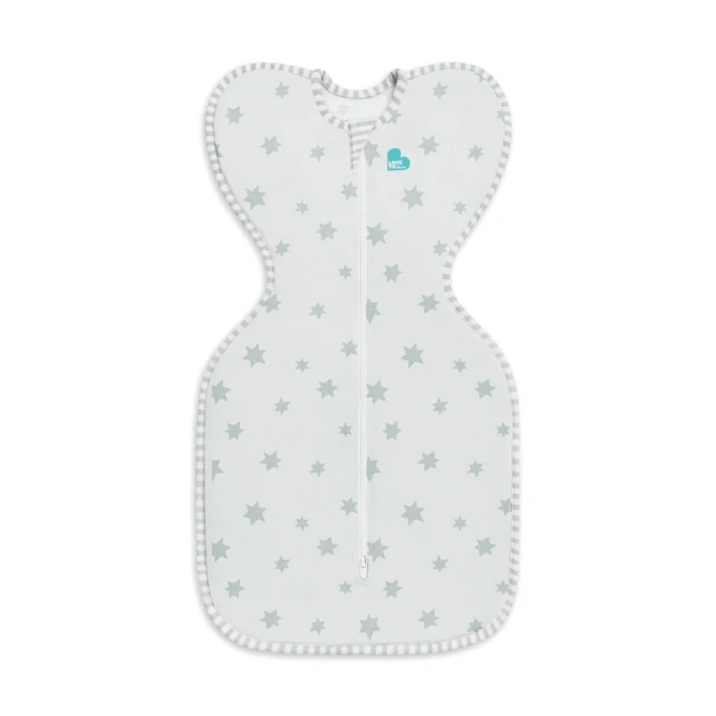 Love To Dream Swaddle UP zavinovačka S 0.2 TOG Bamboo Lite oliva/hviezdy