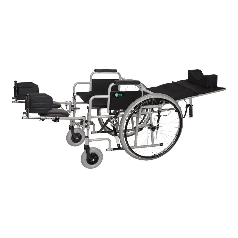 REHAFUND polohovateľný invalidný vozík YJ-011JA, 45cm, čierny Farba: sivá