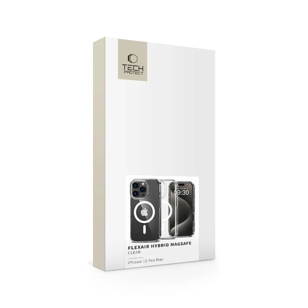 Priehľadné púzdro Flexair Hybrid MagSafe pre iPhone 16 Pro Max