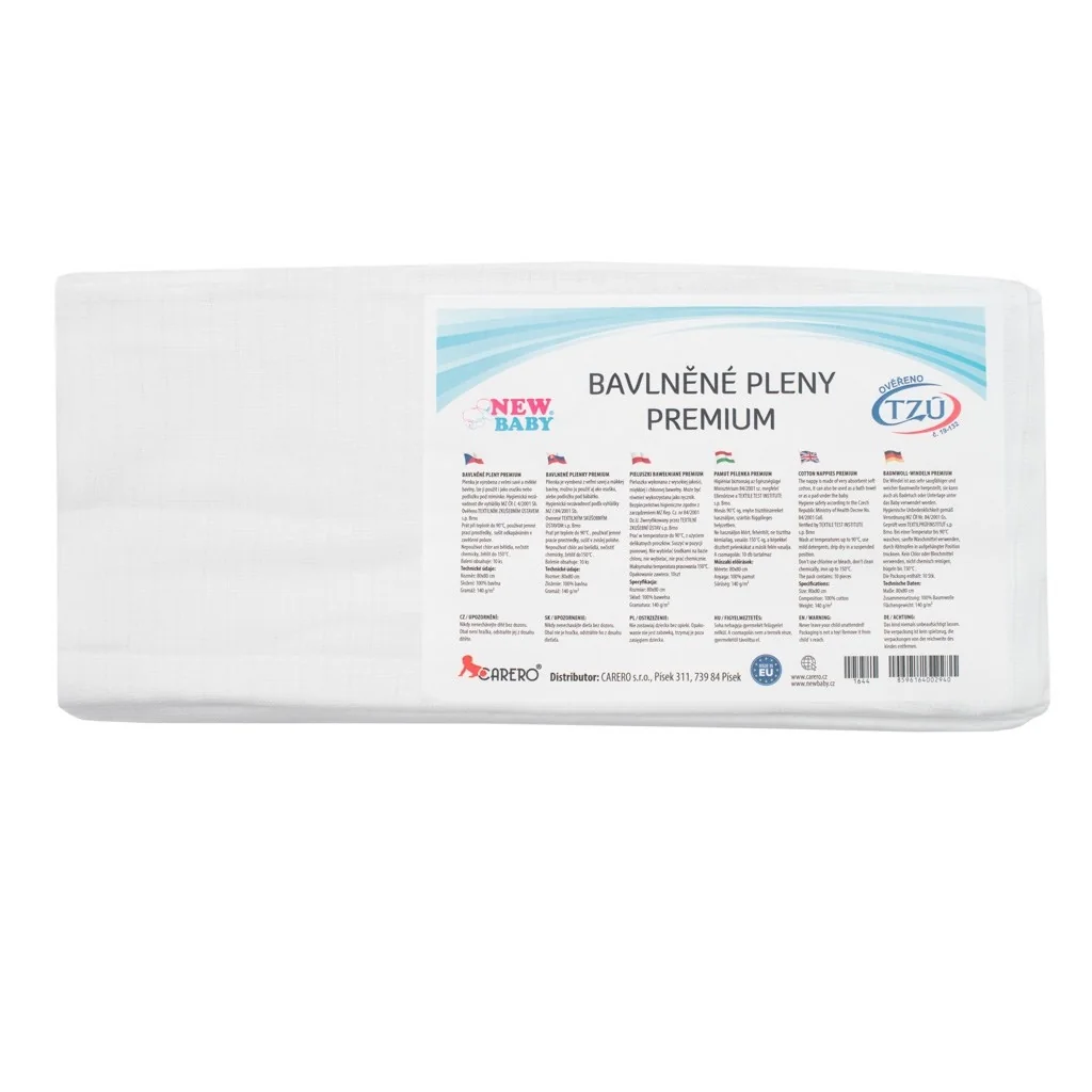 Bavlnené plienky NEW BABY 80x80 cm PREMIUM 10 ks , 20C1644
