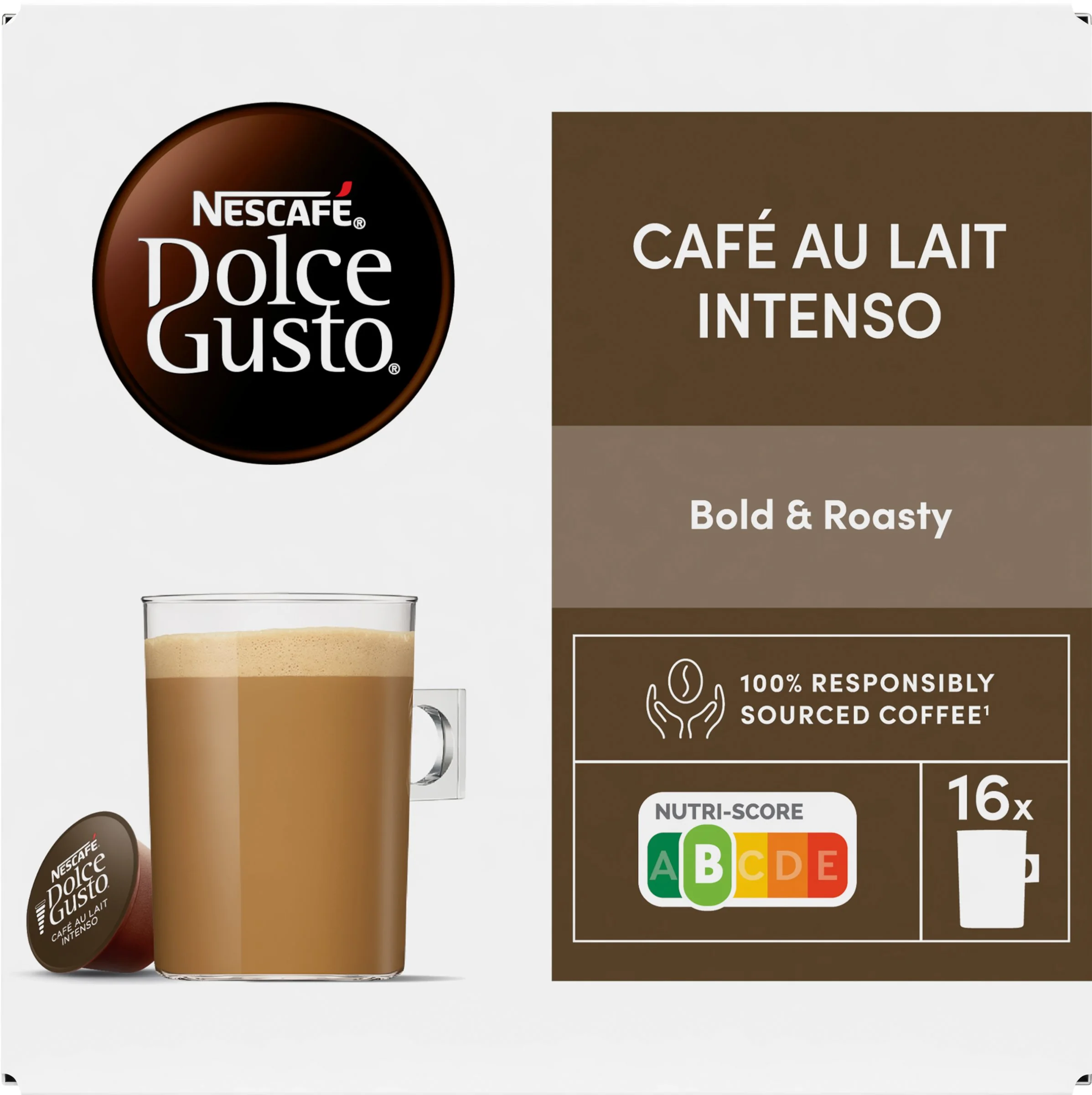 NESCAFE Kapsule Café Au Lait Intenso 1×16 ks, kávové kapsuly