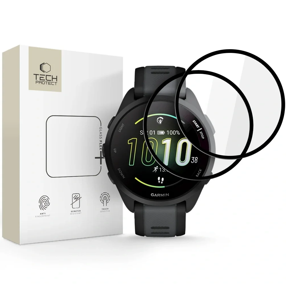 Tech-Protect Glass Flex 2x ochranné sklo na Garmin Forerunner 165, čie rne