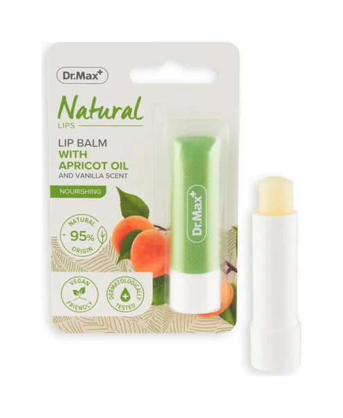 Dr. Max Natural Lip Balm Nourishing 1×1 ks, balzam na pery s marhuľovým olejom