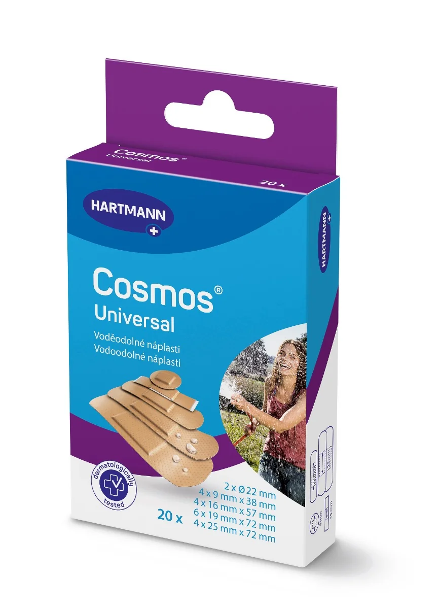 COSMOS Vode odolná 1×20 ks, náplasť na rany