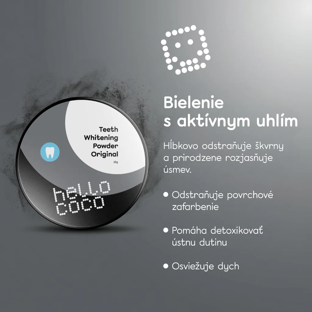 Hello coco  Bieliaci prášok na zuby originál 15 g