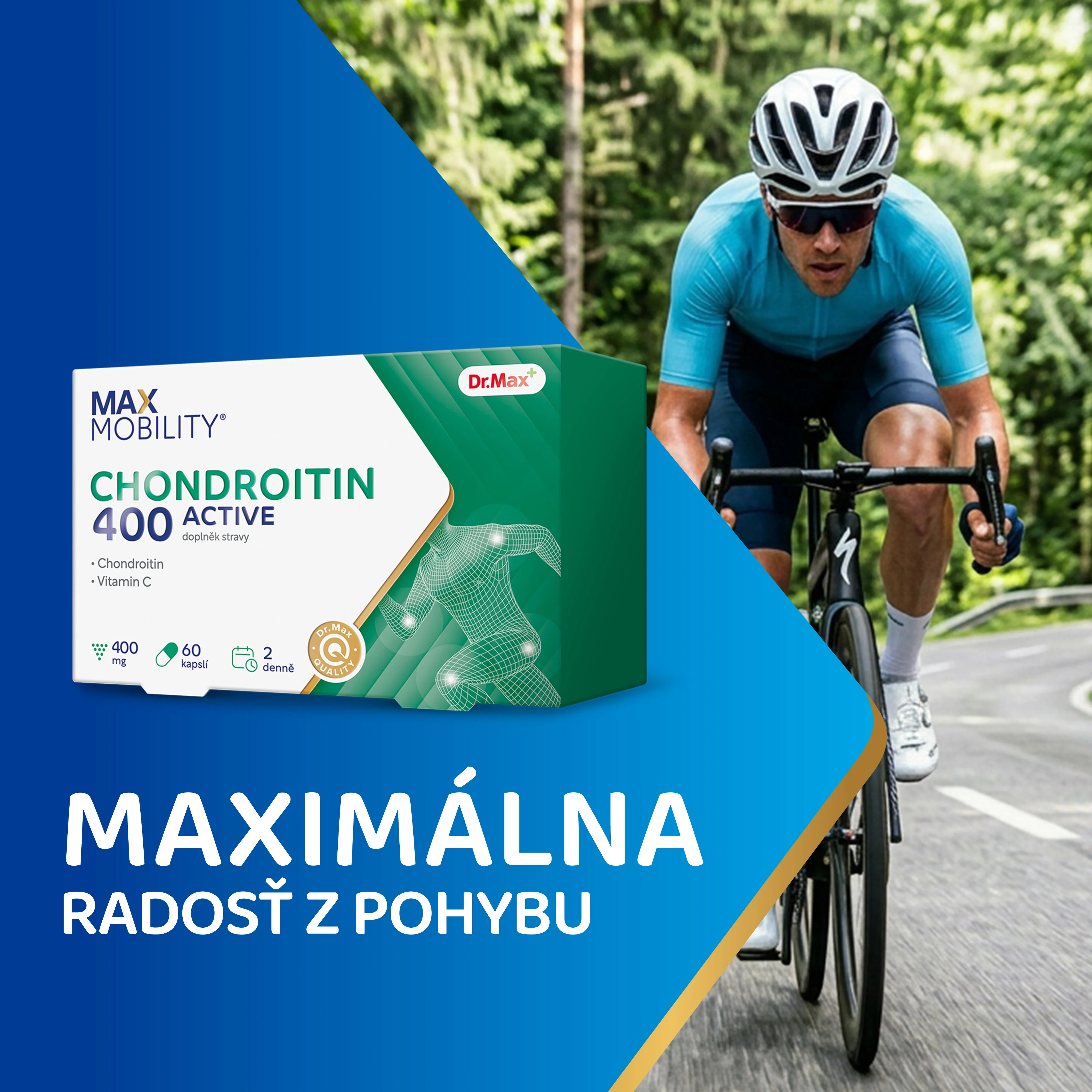 Dr. Max Chondroitin 400 Active 1×60 cps, kĺbová výživa