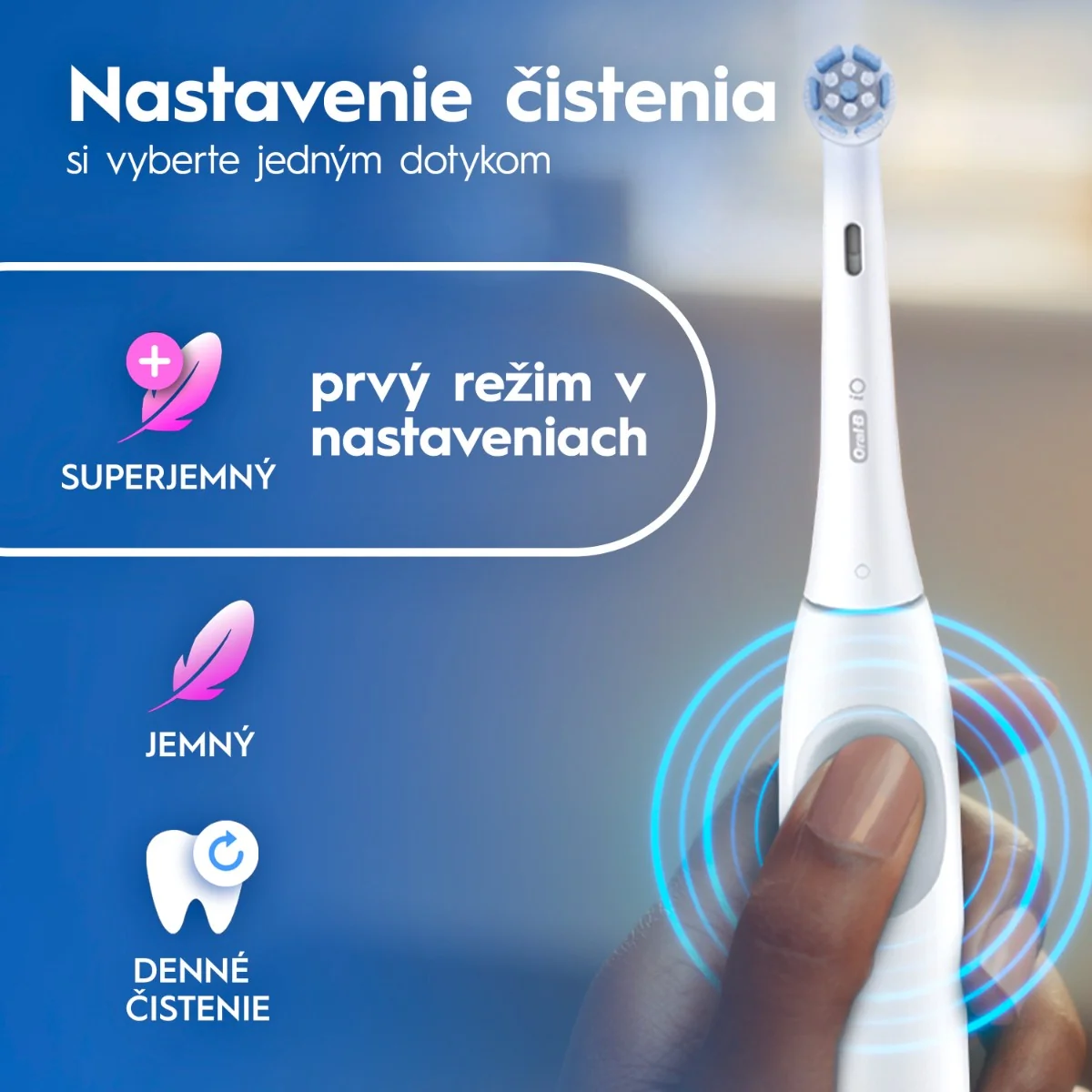 Oral-B iO 2 elektrická zubná kefka + cestovné puzdro, biela 1 set