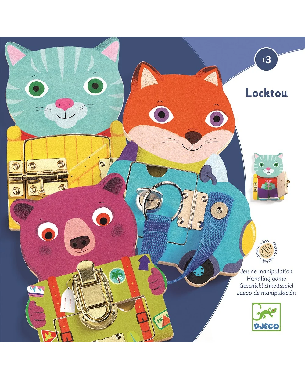 Djeco - Locktou: Drevená edukatívna hra