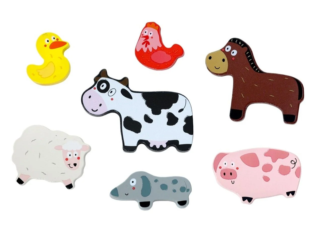 2Kids Toys Drevené puzzle Veselá farma prepojiteľné