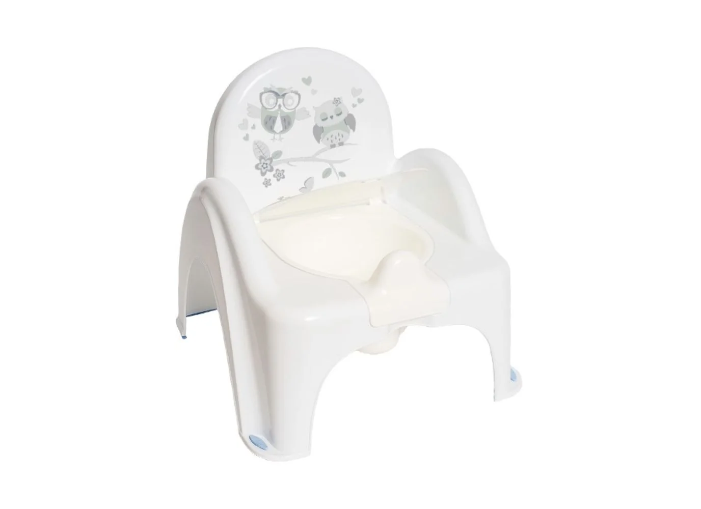 Detský nočník pre deti s vyberateľnou nádobou, ergonomický - Sovičky v biele