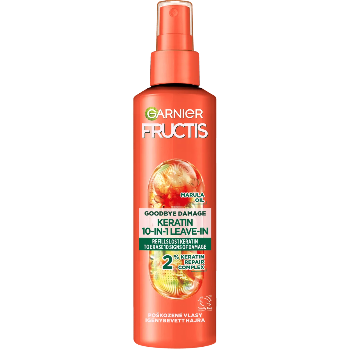 Garnier Fructis Goodbye Damage bezoplachový sprej 10 v 1 s keratínom 1×150 ml, vlasový kondicionér