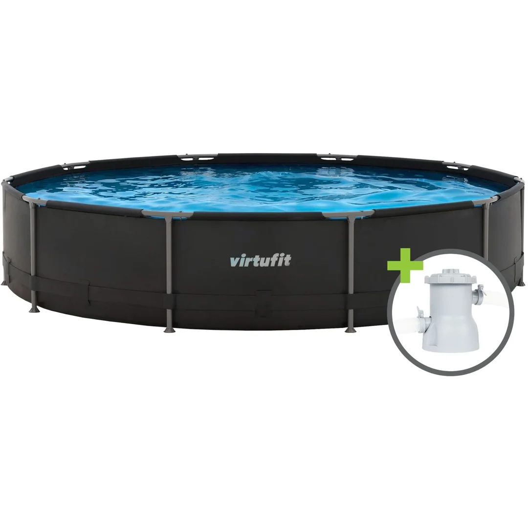 Bazén Round Swimmingpool 366 x 76 cm čierny