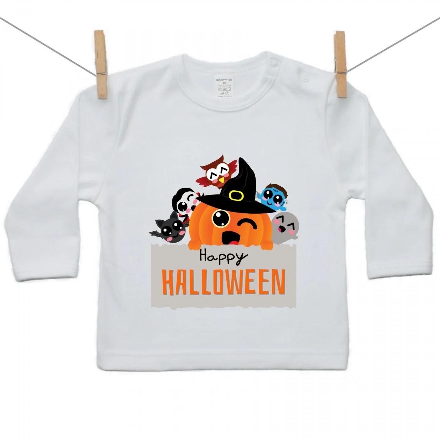 Boodyy Tričko s dlhým rukávom Happy Halloween Veľkosť: 116