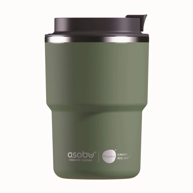 MINI PICK-UP cestovný termohrnček GREEN 350 ml Cestovný termohrnček