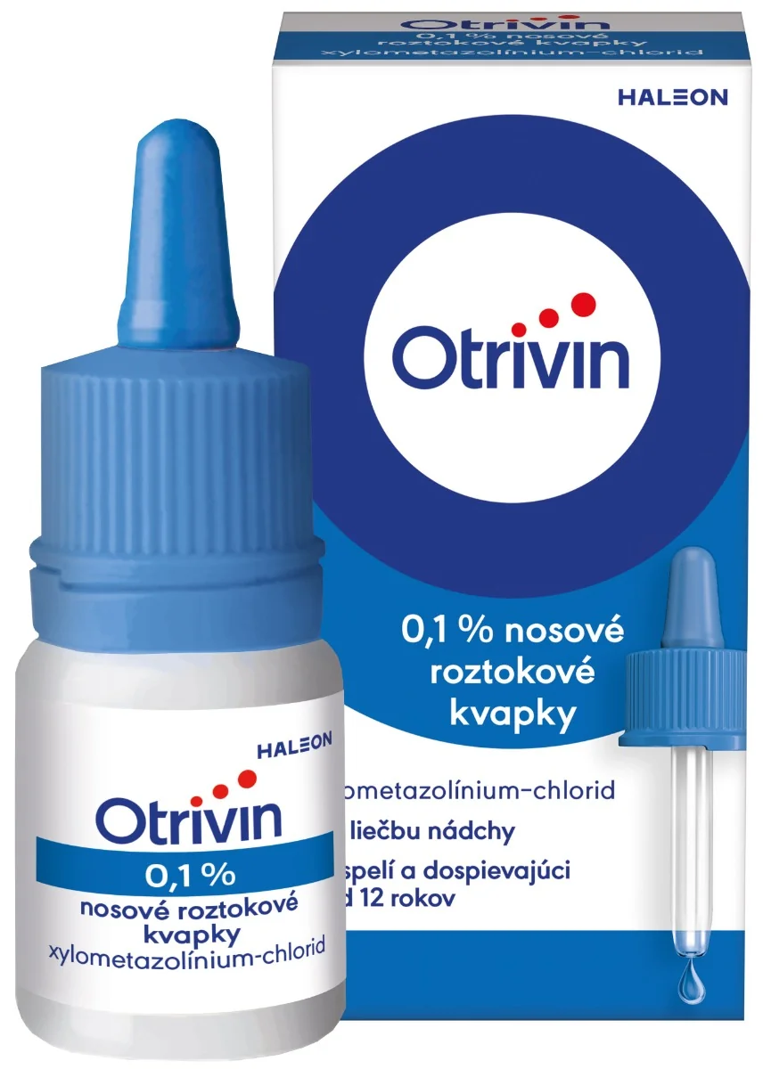 Otrivin 0,1% kvapky 1×10 ml, kvapky na upchatý nos