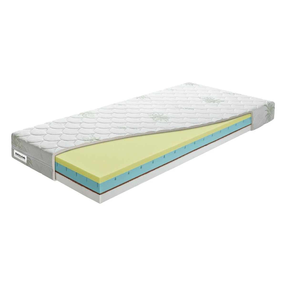 Matrac Benab Tampa H3 / H4 70 x 200 cm Matrac z pamäťovej peny 18 cm sendvičový zónová  ortopedické
