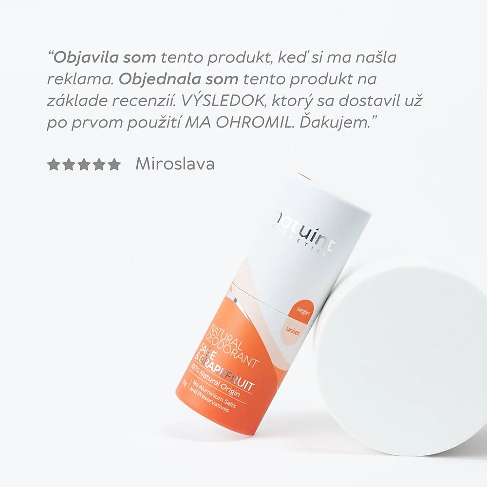Krémový dezodorant šalvia - grapefruit Natural Deodorant - Sage & Grapefruit UNISEX